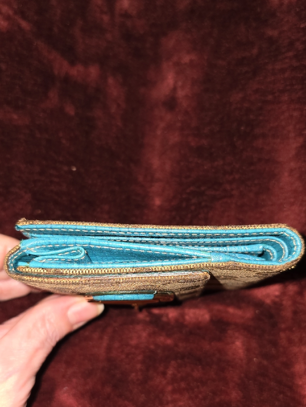 Bundle For Glt9923 Gucci GG Canvas Horsebit compact wallet W Turquoise Leather - Picture 13 of 16